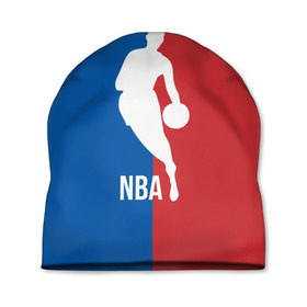 Шапка 3D с принтом Эмблема NBA в Екатеринбурге, 100% полиэстер | универсальный размер, печать по всей поверхности изделия | basketball | nba | баскет | баскетбол | баскетбольный | нба | спорт | эмблема