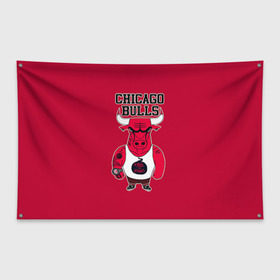 Флаг-баннер с принтом Chicago bulls в Екатеринбурге, 100% полиэстер | размер 67 х 109 см, плотность ткани — 95 г/м2; по краям флага есть четыре люверса для крепления | basketball | chicago | chicago bulls | nba | баскет | баскетбол | баскетбольный | булс | нба | спорт | чикаго | чикаго булс