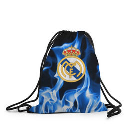 Рюкзак-мешок 3D с принтом Real Madrid в Екатеринбурге, 100% полиэстер | плотность ткани — 200 г/м2, размер — 35 х 45 см; лямки — толстые шнурки, застежка на шнуровке, без карманов и подкладки | madrid | real | мадрид | реал | футбол
