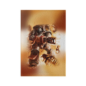Обложка для паспорта матовая кожа с принтом Серый рыцарь в Екатеринбурге, натуральная матовая кожа | размер 19,3 х 13,7 см; прозрачные пластиковые крепления | 40000 | 40k | grey knight | warhammer | вархаммер | ваха | серый рыцарь