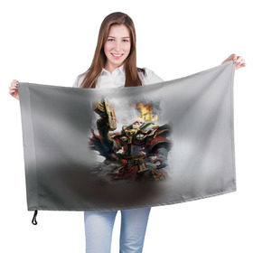 Флаг 3D с принтом Сестры битвы в Екатеринбурге, 100% полиэстер | плотность ткани — 95 г/м2, размер — 67 х 109 см. Принт наносится с одной стороны | Тематика изображения на принте: 40000 | 40k | adepta sororitas | warhammer | вархаммер | ваха | сестры битвы