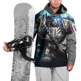Накидка на куртку 3D с принтом Серый рыцарь в Екатеринбурге, 100% полиэстер |  | 40000 | 40k | grey knight | warhammer | вархаммер | ваха | серый рыцарь