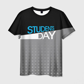 Мужская футболка 3D с принтом День студента в Екатеринбурге, 100% полиэфир | прямой крой, круглый вырез горловины, длина до линии бедер | student | день студента | студент | студенчество | татьянин день | универ