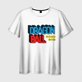 Мужская футболка 3D с принтом Dragon Ball Logo в Екатеринбурге, 100% полиэфир | прямой крой, круглый вырез горловины, длина до линии бедер | болл | драгон | лого | логотип