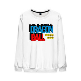 Мужской свитшот 3D с принтом Dragon Ball Logo в Екатеринбурге, 100% полиэстер с мягким внутренним слоем | круглый вырез горловины, мягкая резинка на манжетах и поясе, свободная посадка по фигуре | болл | драгон | лого | логотип