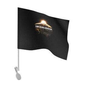 Флаг для автомобиля с принтом Nickelback в Екатеринбурге, 100% полиэстер | Размер: 30*21 см | nickelback | группа | никельбэк | рок