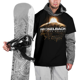 Накидка на куртку 3D с принтом Nickelback в Екатеринбурге, 100% полиэстер |  | nickelback | группа | никельбэк | рок