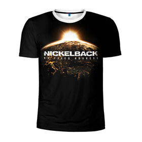 Мужская футболка 3D спортивная с принтом Nickelback в Екатеринбурге, 100% полиэстер с улучшенными характеристиками | приталенный силуэт, круглая горловина, широкие плечи, сужается к линии бедра | nickelback | группа | никельбэк | рок