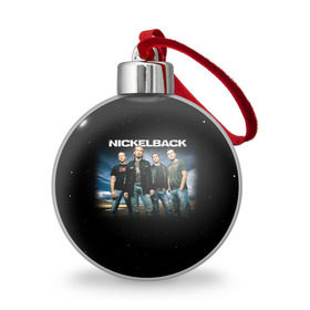 Ёлочный шар с принтом Nickelback в Екатеринбурге, Пластик | Диаметр: 77 мм | nickelback | группа | никельбэк | рок