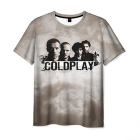 Мужская футболка 3D с принтом Coldplay в Екатеринбурге, 100% полиэфир | прямой крой, круглый вырез горловины, длина до линии бедер | coldplay | rock | колдплэй | рок