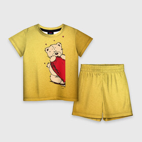 Детский костюм с шортами 3D с принтом Медведи б в Екатеринбурге,  |  | 14 февраля | heart | love | влюбленные | день святого валентина | лав | любовь | пара | подарок | сердечки | сердце