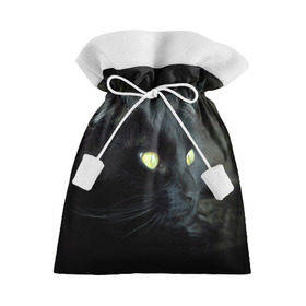 Подарочный 3D мешок с принтом Черный в Екатеринбурге, 100% полиэстер | Размер: 29*39 см | домашняя | животное | кот | котэ | кошка | черный