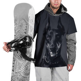 Накидка на куртку 3D с принтом Доберман в Екатеринбурге, 100% полиэстер |  | Тематика изображения на принте: доберман | животное | порода | собака