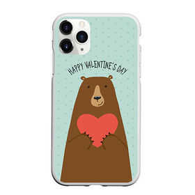 Чехол для iPhone 11 Pro матовый с принтом Медведь с сердцем в Екатеринбурге, Силикон |  | Тематика изображения на принте: 14 февраля | bears | love | love you | валентин | влюбленные | день святого валентина | лав | любовь | медведб | медведи | мишки | подарок девушке | подарок парню