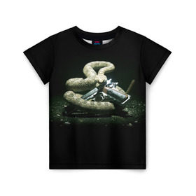 Детская футболка 3D с принтом Hitman в Екатеринбурге, 100% гипоаллергенный полиэфир | прямой крой, круглый вырез горловины, длина до линии бедер, чуть спущенное плечо, ткань немного тянется | Тематика изображения на принте: hitman | змея | хитмэн