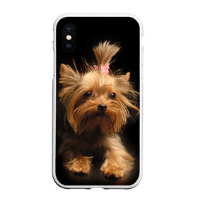 Чехол для iPhone XS Max матовый с принтом Йоркширский терьер в Екатеринбурге, Силикон | Область печати: задняя сторона чехла, без боковых панелей | Тематика изображения на принте: животное | йоркширский терьер | порода | собака