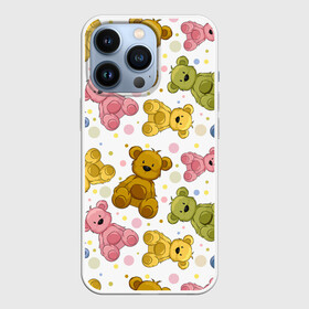 Чехол для iPhone 13 Pro с принтом Медвежата в Екатеринбурге,  |  | Тематика изображения на принте: 14 февраля | bears | teddy | валентин | день святого валентина | игрушки | медведи | милый | мимими | мишка | мишки | подарки | подарок | подарок девушке | подарок парню | тедди