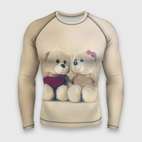 Мужской рашгард 3D с принтом Love teddy bears в Екатеринбурге,  |  | 14 февраля | bears | teddy | валентин | день святого валентина | игрушки | медведи | милый | мимими | мишка | мишки | подарки | подарок | подарок девушке | подарок парню | тедди