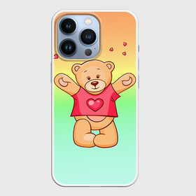 Чехол для iPhone 13 Pro с принтом Funny Bear в Екатеринбурге,  |  | Тематика изображения на принте: 14 февраля | bears | teddy | валентин | день святого валентина | игрушки | медведи | милый | мимими | мишка | мишки | подарки | подарок | подарок девушке | подарок парню | тедди
