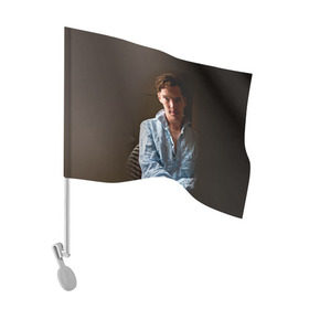 Флаг для автомобиля с принтом Бенедикт Камбербэтч 5 в Екатеринбурге, 100% полиэстер | Размер: 30*21 см | камбэрбетч | сериал шерлок холмс | холмс | шерлок | шерлок холмс