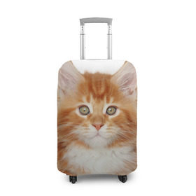 Чехол для чемодана 3D с принтом Рыжий котенок в Екатеринбурге, 86% полиэфир, 14% спандекс | двустороннее нанесение принта, прорези для ручек и колес | животное | порода | рыжий котенок