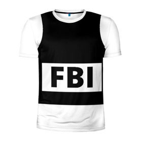 Мужская футболка 3D спортивная с принтом Бронежилет ФБР (FBI) в Екатеринбурге, 100% полиэстер с улучшенными характеристиками | приталенный силуэт, круглая горловина, широкие плечи, сужается к линии бедра | fbi | бронежилет фбр (fbi)фбр | спецслужбы | федеральное бюро расследований