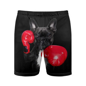 Мужские шорты 3D спортивные с принтом Французский бульдог в Екатеринбурге,  |  | бокс | перчатки | собака | французский бульдог