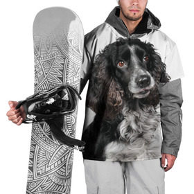Накидка на куртку 3D с принтом Русский охотничий спаниель в Екатеринбурге, 100% полиэстер |  | порода | русский охотничий спаниель | собака
