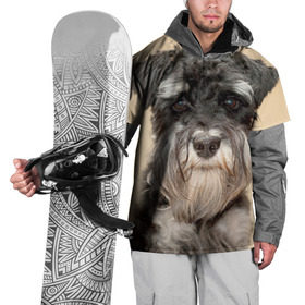 Накидка на куртку 3D с принтом Цвергшнауцер в Екатеринбурге, 100% полиэстер |  | животное | порода | собака | цвергшнауцер