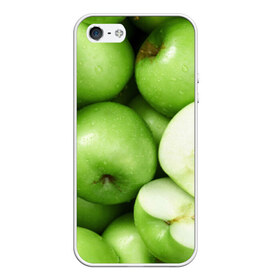 Чехол силиконовый для Телефон Apple iPhone 5/5S с принтом Яблочная в Екатеринбурге, Силикон | Область печати: задняя сторона чехла, без боковых панелей | вегетарианство | яблоко