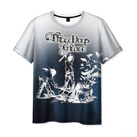 Мужская футболка 3D с принтом Three Days Grace 2 в Екатеринбурге, 100% полиэфир | прямой крой, круглый вырез горловины, длина до линии бедер | three days grace