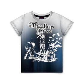 Детская футболка 3D с принтом Three Days Grace 2 в Екатеринбурге, 100% гипоаллергенный полиэфир | прямой крой, круглый вырез горловины, длина до линии бедер, чуть спущенное плечо, ткань немного тянется | three days grace