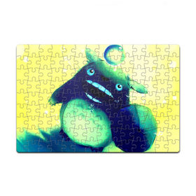 Пазл магнитный 126 элементов с принтом Totoro в Екатеринбурге, полимерный материал с магнитным слоем | 126 деталей, размер изделия —  180*270 мм | Тематика изображения на принте: 