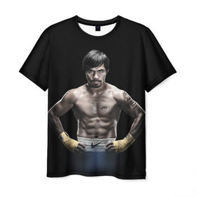 Мужская футболка 3D с принтом Мэнни Пакьяо в Екатеринбурге, 100% полиэфир | прямой крой, круглый вырез горловины, длина до линии бедер | boxing | бокс | боксер | мэнни | мэнни пакьяо | пакьяо | спорт | чемпион мира