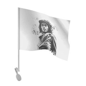 Флаг для автомобиля с принтом Боб Марли 1 в Екатеринбурге, 100% полиэстер | Размер: 30*21 см | bob marley | боб марли | музыка | регги