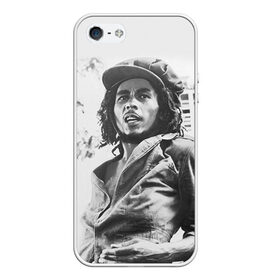 Чехол силиконовый для Телефон Apple iPhone 5/5S с принтом Боб Марли 1 в Екатеринбурге, Силикон | Область печати: задняя сторона чехла, без боковых панелей | bob marley | боб марли | музыка | регги