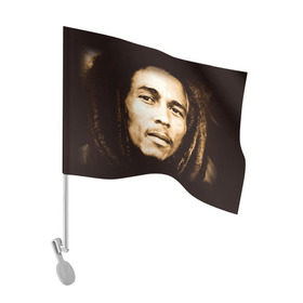 Флаг для автомобиля с принтом Боб Марли 3 в Екатеринбурге, 100% полиэстер | Размер: 30*21 см | bob marley | боб марли | музыка | регги