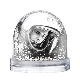 Снежный шар с принтом Гагарин 1 в Екатеринбурге, Пластик | Изображение внутри шара печатается на глянцевой фотобумаге с двух сторон | гагарин | космос | космос наш | поехали | ретро | ссср | юрий гагарин