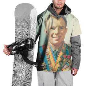 Накидка на куртку 3D с принтом Гагарин 2 в Екатеринбурге, 100% полиэстер |  | Тематика изображения на принте: гагарин | космос | космос наш | поехали | ретро | ссср | юрий гагарин