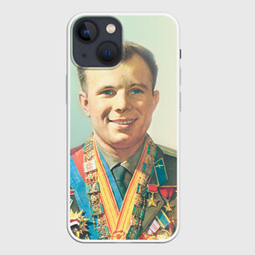 Чехол для iPhone 13 mini с принтом Гагарин 2 в Екатеринбурге,  |  | гагарин | космос | космос наш | поехали | ретро | ссср | юрий гагарин