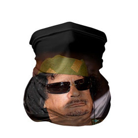 Бандана-труба 3D с принтом Каддафи 3 в Екатеринбурге, 100% полиэстер, ткань с особыми свойствами — Activecool | плотность 150‒180 г/м2; хорошо тянется, но сохраняет форму | каддафи | муаммар каддафи | революция
