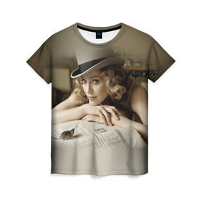 Женская футболка 3D с принтом Мадонна 1 в Екатеринбурге, 100% полиэфир ( синтетическое хлопкоподобное полотно) | прямой крой, круглый вырез горловины, длина до линии бедер | madonna | мадонна | музыка