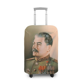 Чехол для чемодана 3D с принтом Сталин 1 в Екатеринбурге, 86% полиэфир, 14% спандекс | двустороннее нанесение принта, прорези для ручек и колес | знаменитости | иосиф сталин | ретро | ссср