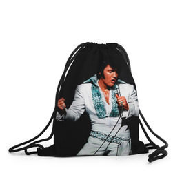 Рюкзак-мешок 3D с принтом Элвис 3 в Екатеринбурге, 100% полиэстер | плотность ткани — 200 г/м2, размер — 35 х 45 см; лямки — толстые шнурки, застежка на шнуровке, без карманов и подкладки | elvis presley | rock n roll | музыка | ретро | рок н ролл | элвис пресли