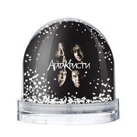 Снежный шар с принтом Агата Кристи 2 в Екатеринбурге, Пластик | Изображение внутри шара печатается на глянцевой фотобумаге с двух сторон | а на тебе как на войне | вадим самойлов | рок | рок группа