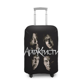 Чехол для чемодана 3D с принтом Агата Кристи 2 в Екатеринбурге, 86% полиэфир, 14% спандекс | двустороннее нанесение принта, прорези для ручек и колес | а на тебе как на войне | вадим самойлов | рок | рок группа