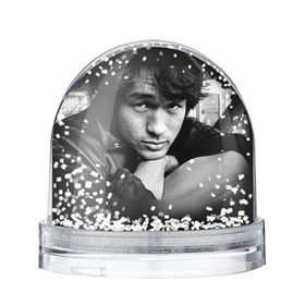 Снежный шар с принтом Цой 1 в Екатеринбурге, Пластик | Изображение внутри шара печатается на глянцевой фотобумаге с двух сторон | группа кино | цой