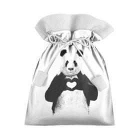 Подарочный 3D мешок с принтом Панда Love в Екатеринбурге, 100% полиэстер | Размер: 29*39 см | панда
