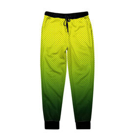 Мужские брюки 3D с принтом Зелёная текстура в Екатеринбурге, 100% полиэстер | манжеты по низу, эластичный пояс регулируется шнурком, по бокам два кармана без застежек, внутренняя часть кармана из мелкой сетки | зелёный | текстура | цветовой переход