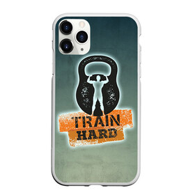 Чехол для iPhone 11 Pro матовый с принтом Train hard 2 в Екатеринбурге, Силикон |  | bodybuilding | no pain no gain | train hard | бодибилдинг | качалка | пауэрлифинг | тренажерный | фитнес